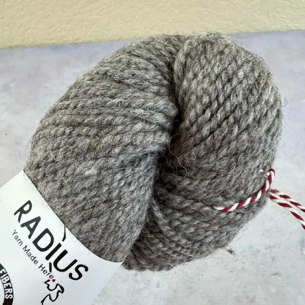 Rustic 100% Wool Farm Yarn Radius Dark Gray Heathered Local Fibers California